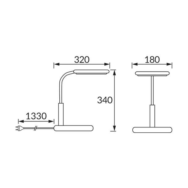 Lampka biurkowa SAMUEL LED BLACK 04174 IDEUS