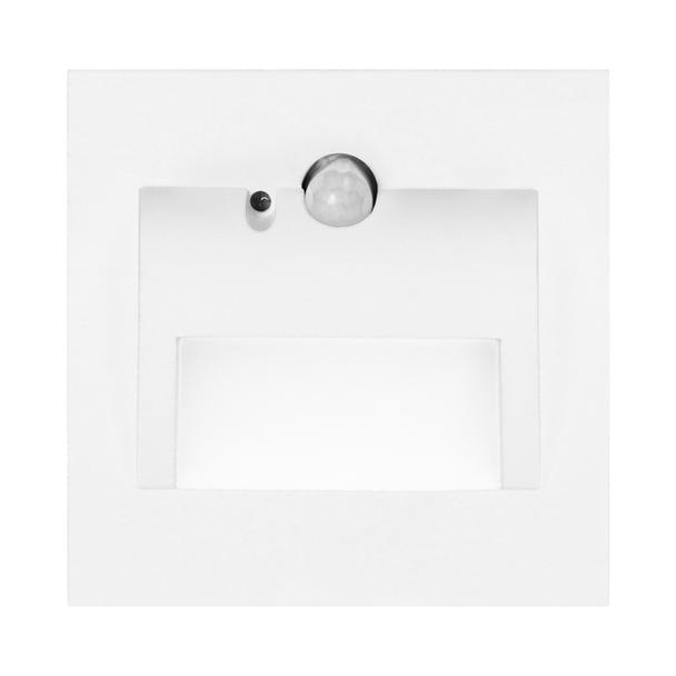 DRACO LED NEW 1,5W, oprawa schodowa podtynkowa, 12VDC, 30lm, 3000K, biała, czujnik ruchu i zmierzchu AD-OS-6164LR3/W ORNO