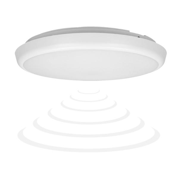 CERS LED 22W, plafon z mikrofalowym czujnikiem ruchu, 2000lm, IP65, 4000K, poliwęglan mleczny biały, AD-PL-6091WLPMM4 ORNO