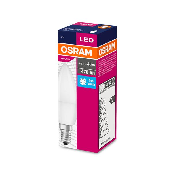 Lampa LED VALUE Classic B40 non-dim plastik 4,9W 840 E14