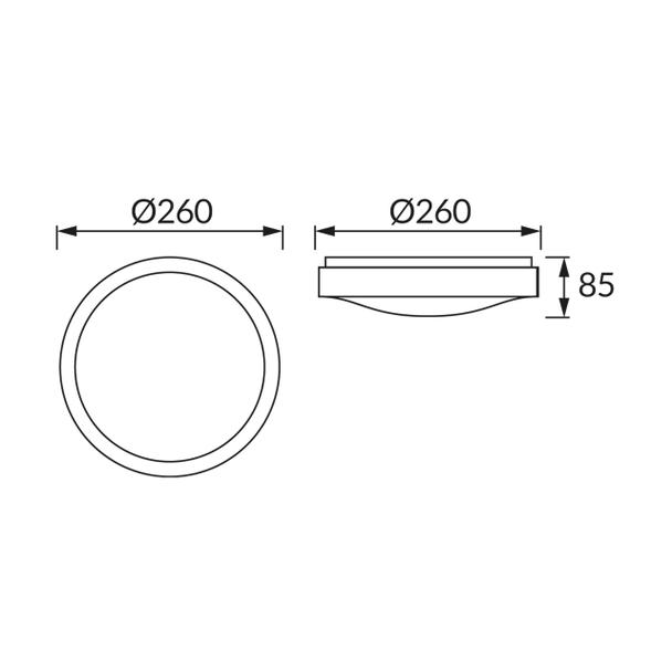 Plafoniera SMD LED ALEX LED C 12W 4000K 03562 IDEUS