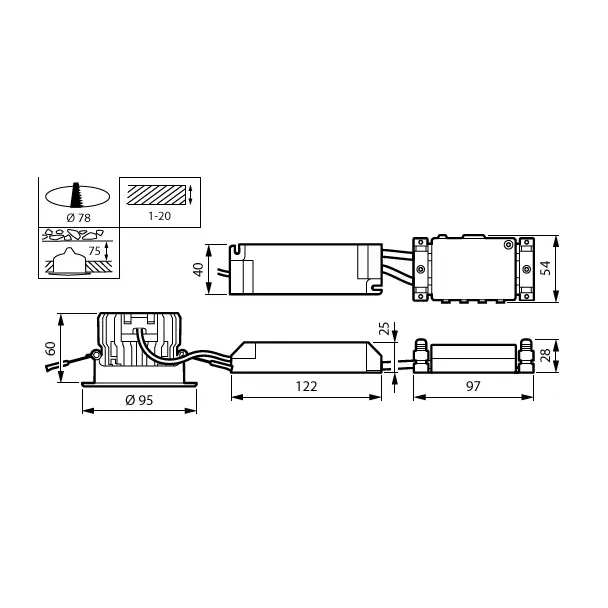 Oprawa sufitowa Downlight typu Spot LED 12,3W 1280lm IP20/44 3000K barwa ciepła ściemnialna LED12-WB 9,11402E+11 PHILIPS