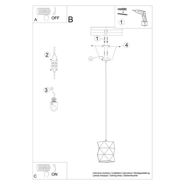 Sollux Lampa wisząca ceramiczna GOBI SL.1250