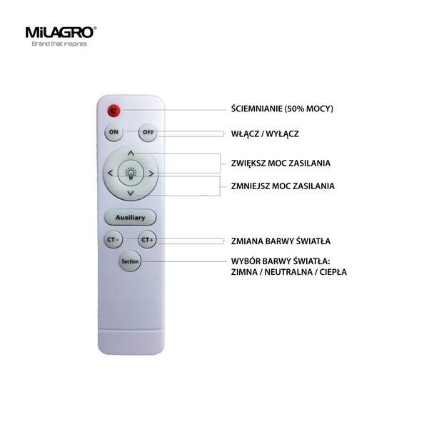 plafon LED Lulu 40W 2800lm 3000K/6000K biały ML6170 Milagro