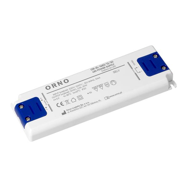 Zasilacz LED płaski, 12V DC, 30W, IP20 OR-ZL-1683/12/30 ORNO