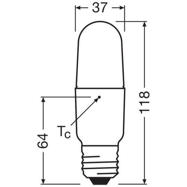 Lampa LED STAR CL STICK FR 75 non-dim 10W 840 E27
