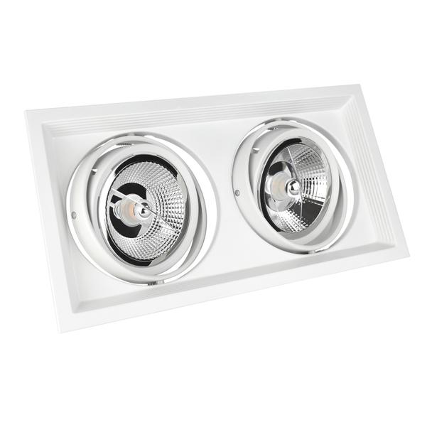 Oprawa wpuszczana MDD MAXI DUE AR111 GU10 x 2 biel  SLIP002008 Spectrum Led