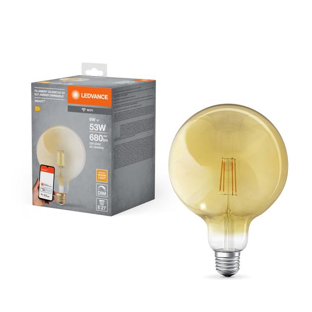 Lampa LED SMART+ WiFi CL Globe125 Gold DIM 53  6W/824 E27