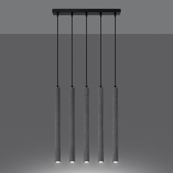 Sollux Lampa wisząca PASTELO 5L beton SL.1274