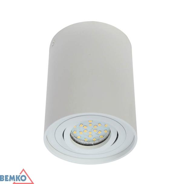 Oprawa nasufitowa punktowa ORTAL regulowana fi96 GU10 max. 1x50W biała C23-DLO-AR-GU10-150-WH BEMKO