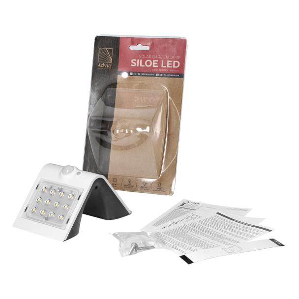 SILOE LED 1,5W, lampa solarna z czujnikiem ruchu 120st, 190lm, IP65, 4000K, 1200mAh, podwójne źródło AD-SL-6083WLR4 ORNO