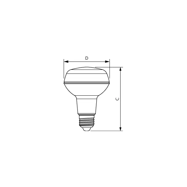 Żarówka LED 4W=60W 345lm 2700K barwa ciepła LEDspot 4-60W R80 E27 827 36st. 9,29002E+11 PHILIPS