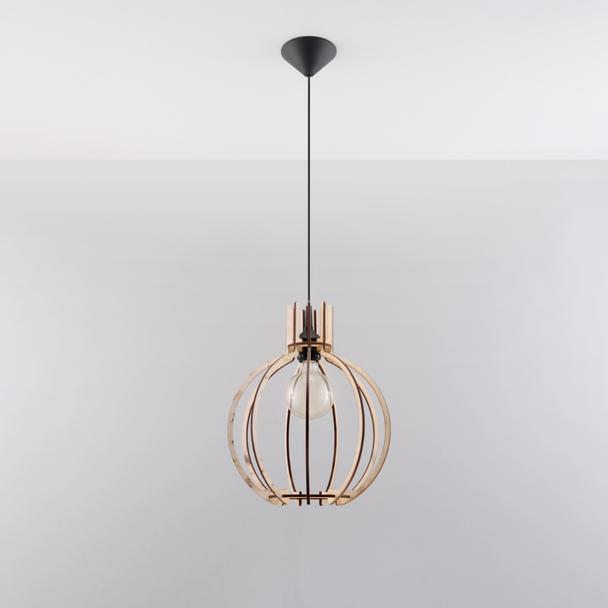 Sollux Lampa wisząca ARANCIA naturalne drewno SL.0391
