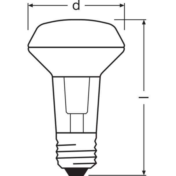 Lampa LED Superior R63 ściemnialna 4,8W 927 E27 LEDVANCE