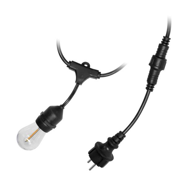 Girlanda oświetleniowa - 1 sznur 20 m (20 opraw) + 20 żarówek LED 1W E27, 3000K + 1 żarówka gratis LG-3/20M/E27/3 ORNO