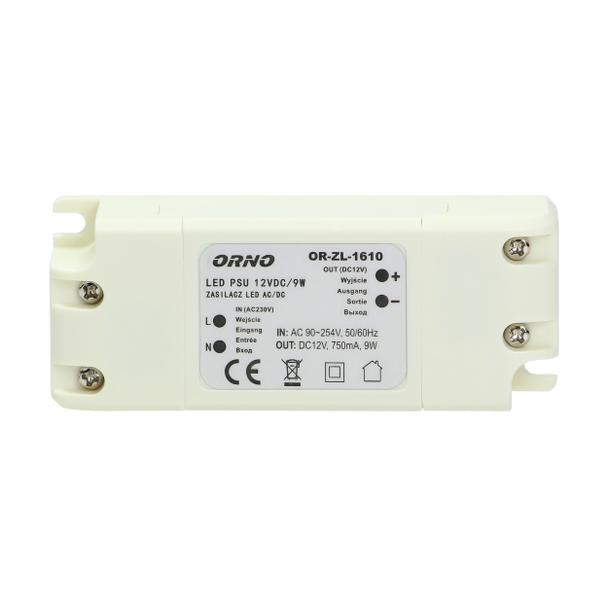 Zasilacz LED 12V DC 9W 0,75A IP20 OR-ZL-1610 ORNO