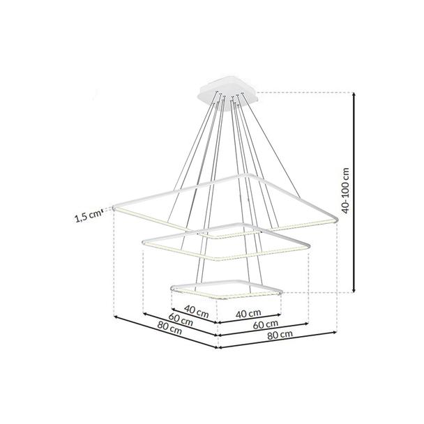 lampa wisząca LED Nix White 117W 8190lm 3000K ML515 Milagro