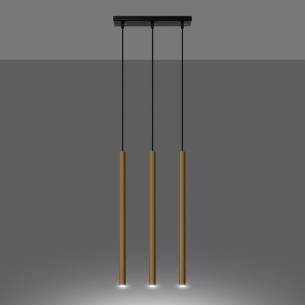 Sollux Lampa Wisząca PASTELO 3L złoty połysk SL.1196