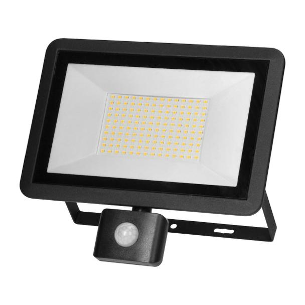 FARO S LED 100W naświetlacz z PIR 8000lm, IP44, 4000K, aluminium + szkło AD-NL-6437BLR4 ORNO