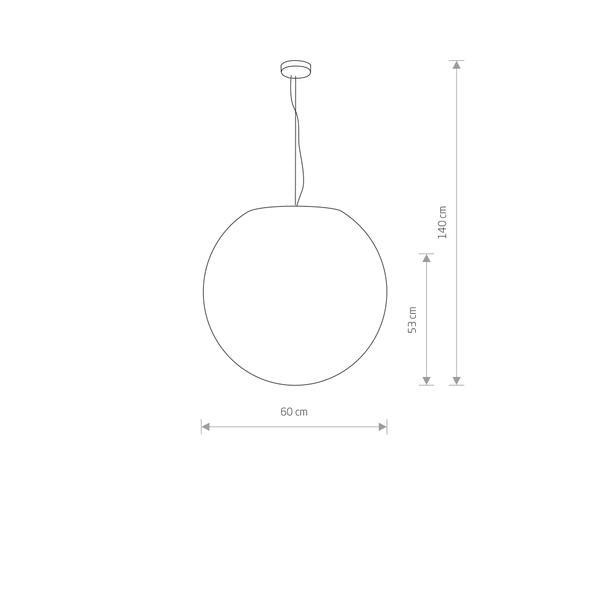 Nowodvorski lampa wisząca zewnętrzna Cumulus L E27 biała O60cm 9607