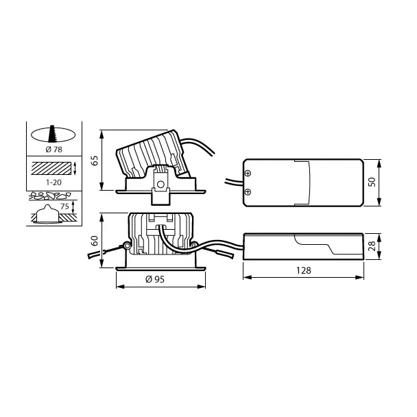 Oprawa sufitowa Downlight typu Spot LED 12,3W 1320lm IP20/44 4000K barwa neutralna ściemnialna LED12 9,11402E+11 PHILIPS