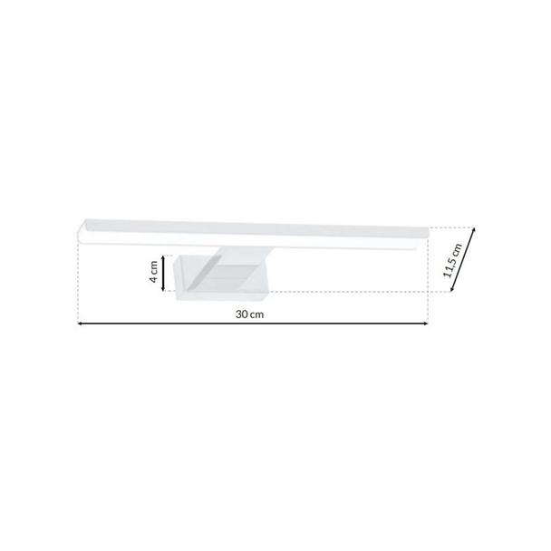 kinkiet łazienkowy nad lustro LED Shine White 7W 490lm 4000K IP44 ML3873 Milagro