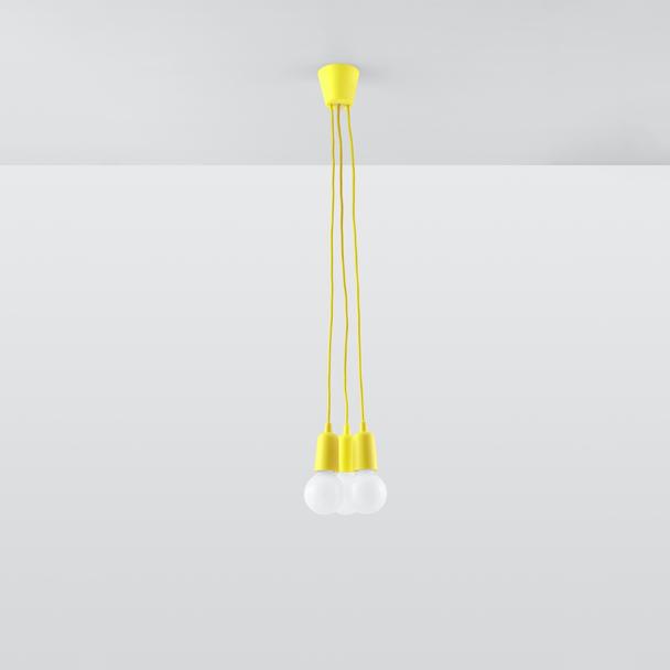 Sollux Lampa wisząca DIEGO 3 żółta SL.0579