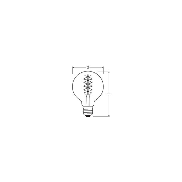 Lampa LED Vintage 1906 SMOKE 95 dim 7,8W/818 szkło przezroczyste E27