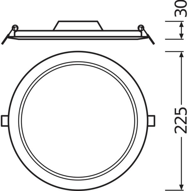 Oprawa DOWNLIGHT SLIM DN210 18W 6500K WT IP20