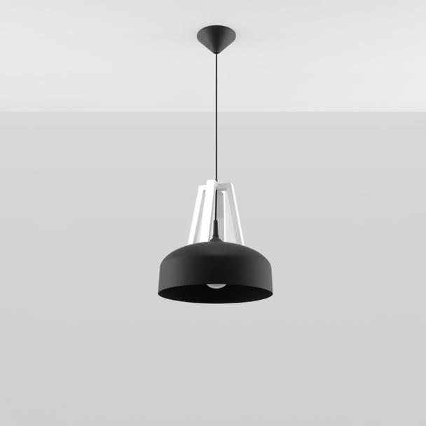 Sollux Lampa wisząca CASCO czarna/biała SL.0389