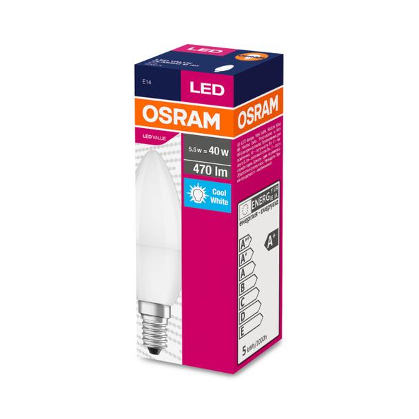 Lampa LED VALUE Classic B40 non-dim plastik 4,9W 840 E14