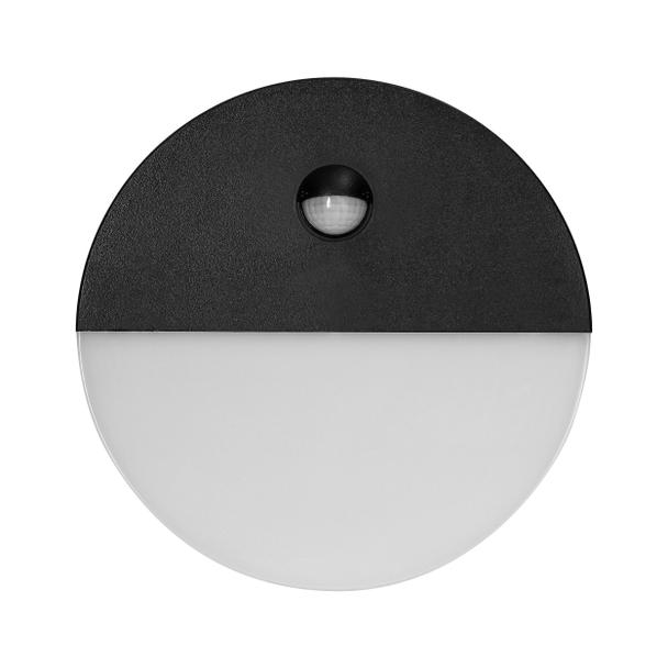 HALIT LED 10W oprawa ogrodowa z czujnikiem ruchu 140st 600lm IP65 4000K IK10 czarna AD-OP-6116BLPMR4 ORNO