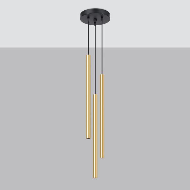 Sollux Lampa Wisząca PASTELO 3P złoty połysk SL.1197