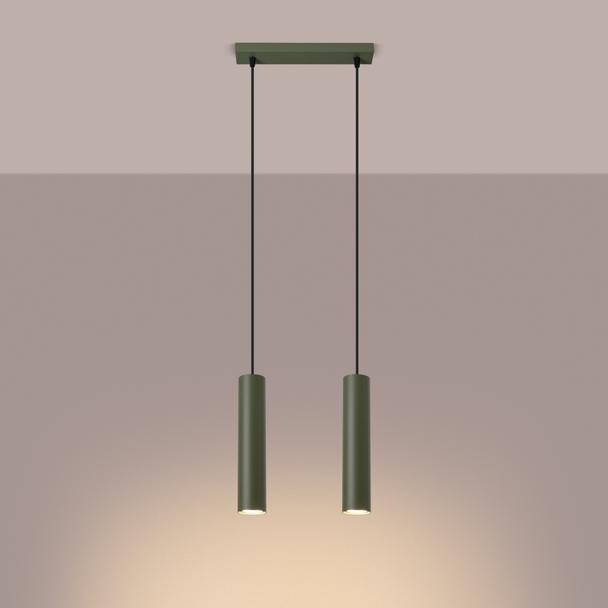 Sollux Lampa wisząca LAGOS 2 zielona oliwka SL.1485