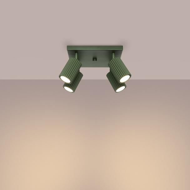 Sollux Plafon KARBON 4 zielony oliwkowy SL.1621