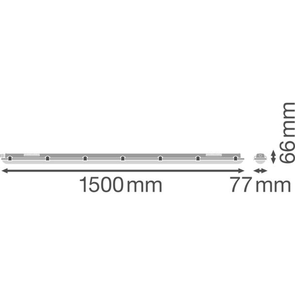 Oprawa DAMP PROOF LED VALUE 1500 25W 4000K IP65