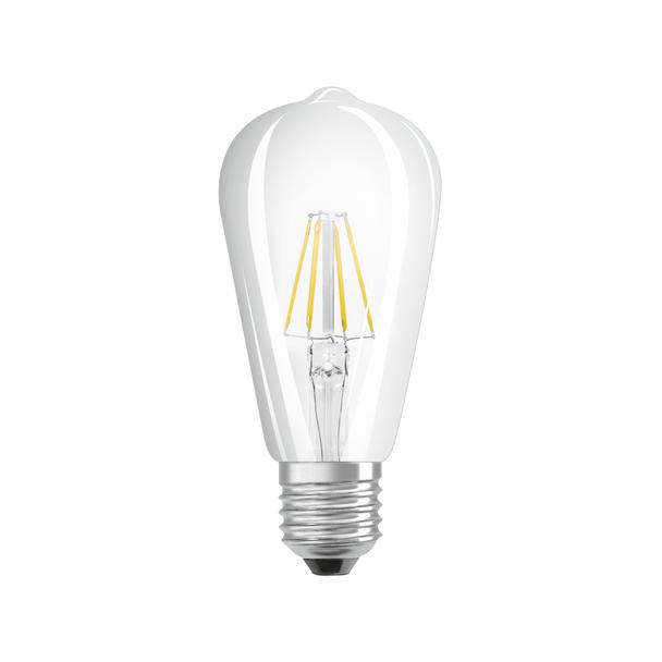 Lampa LED, klasyczny kształt bańki Edison 4W 827 230V szkło przezroczyste E27