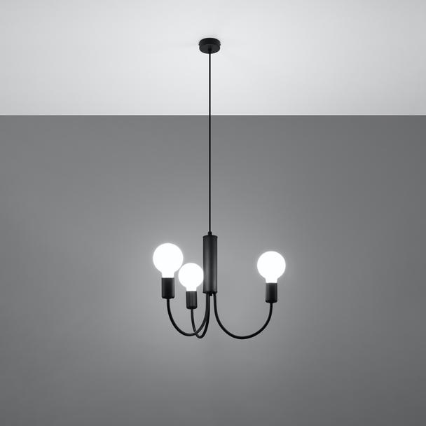Sollux Żyrandol PICCOLO 3 czarny SL.0856