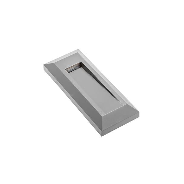 OPRAWA SCHODOWA LED SILVER PB, 1W, 45LM, AC220-240V, 50/60HZ, KĄT ŚWIECENIA 120*, IP65, PROSTOKĄT, C LD-OSSLPB1W-80 GTV Poland