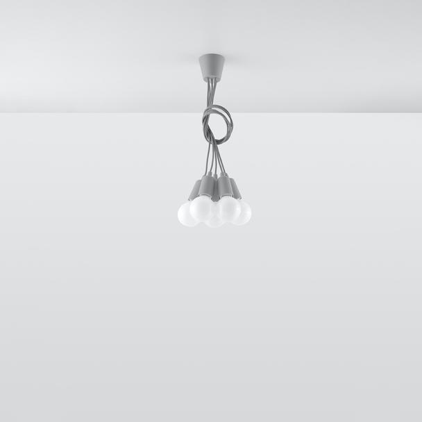 Sollux Lampa wisząca DIEGO 5 szara SL.0577