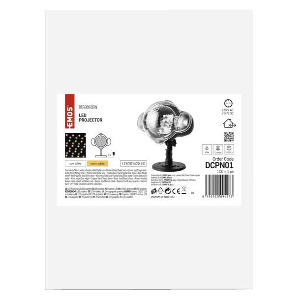Projektor LED gwiazdki zimna biel + ciepła biel IP44 DCPN01 EMOS