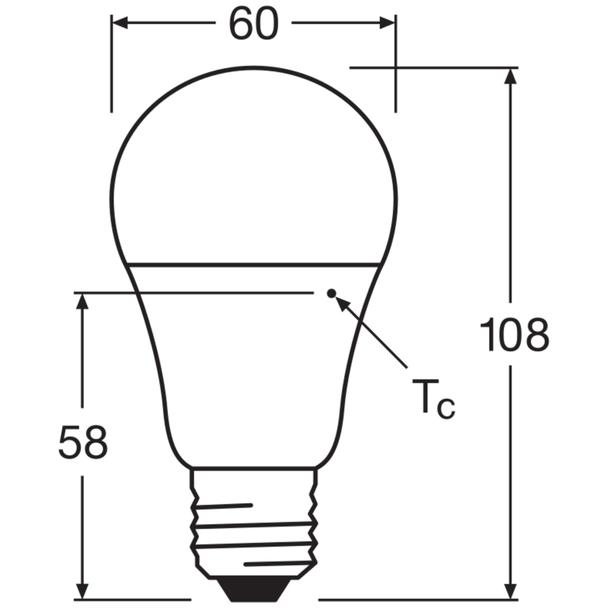 Lampa LED STAR+ CL A RGBWFR 60 dimmable via remote control 9,7W 827 E27