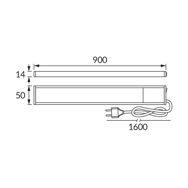 Podszafkowa oprawa liniowa LED TAMARA 15W 4000K 03796 IDEUS