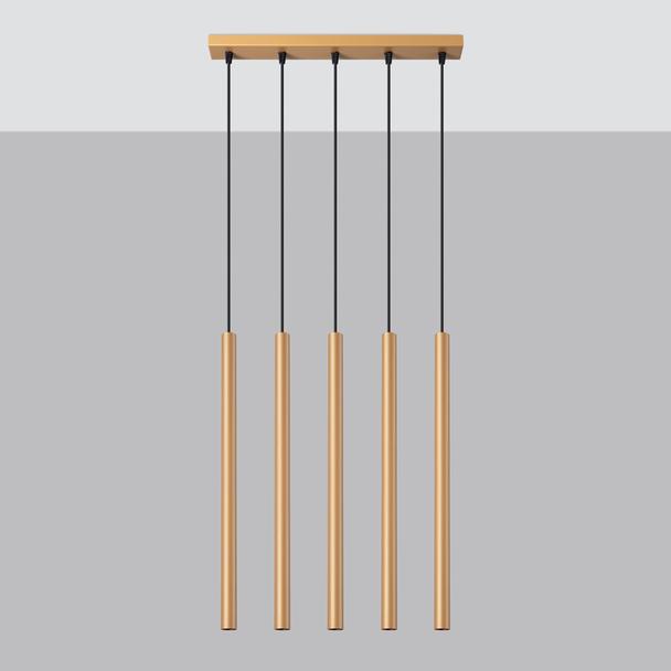 Sollux Lampa wisząca PASTELO 5L złota SL.1173