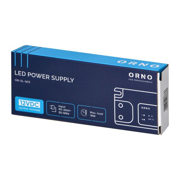 Zasilacz LED 12V DC 18W 1,5A IP20 OR-ZL-1613 ORNO