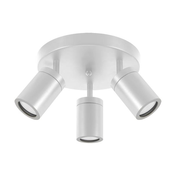 Kinkiet łazienkowy oprawa ścienno-sufitowa TENOR GU10 3C WHITE 04074 IDEUS