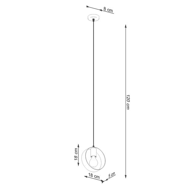 Sollux Lampa wisząca TITRAN 1 biała SL.1137