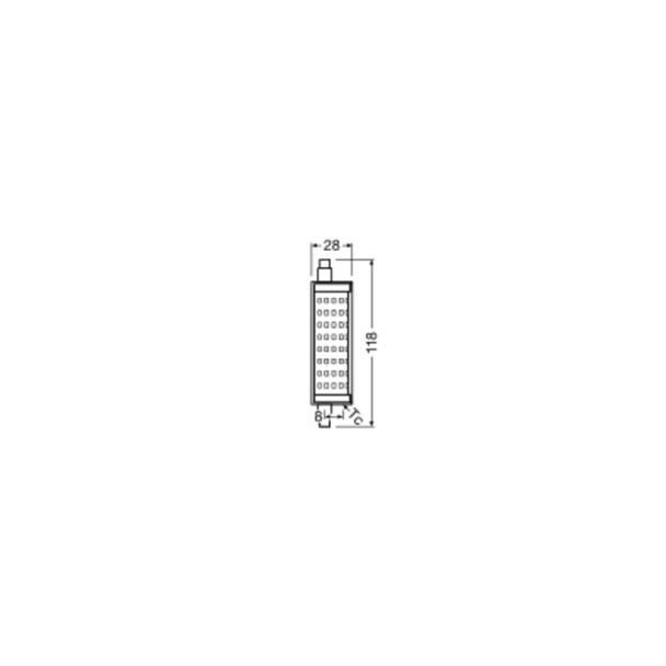 LAMPA LED LINE 118mm 125D 16W/827 230V R7S 6X1