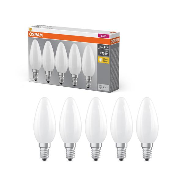 Lampa LED BASE Classic B40 4W/827 230V szkło matowe E14 FS5 OSRAM