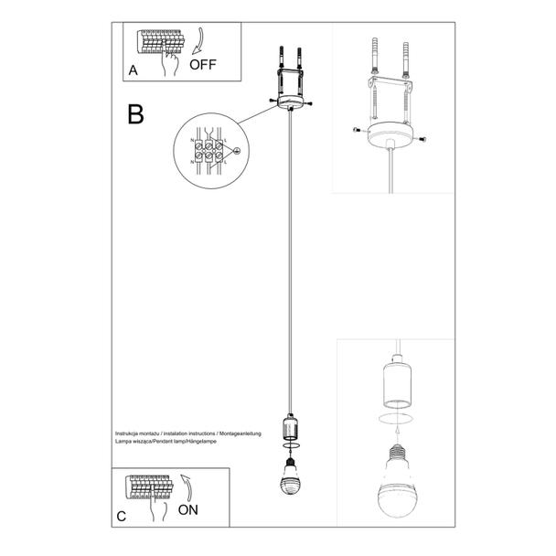 Sollux Lampa wisząca EDISON czarna SL.0152